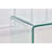 Transparent End Table,Tempered Clear Bent Glass SideTable