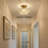 Elegant 9.5'' Gold Globe Semi-flush Mount Ceiling Light