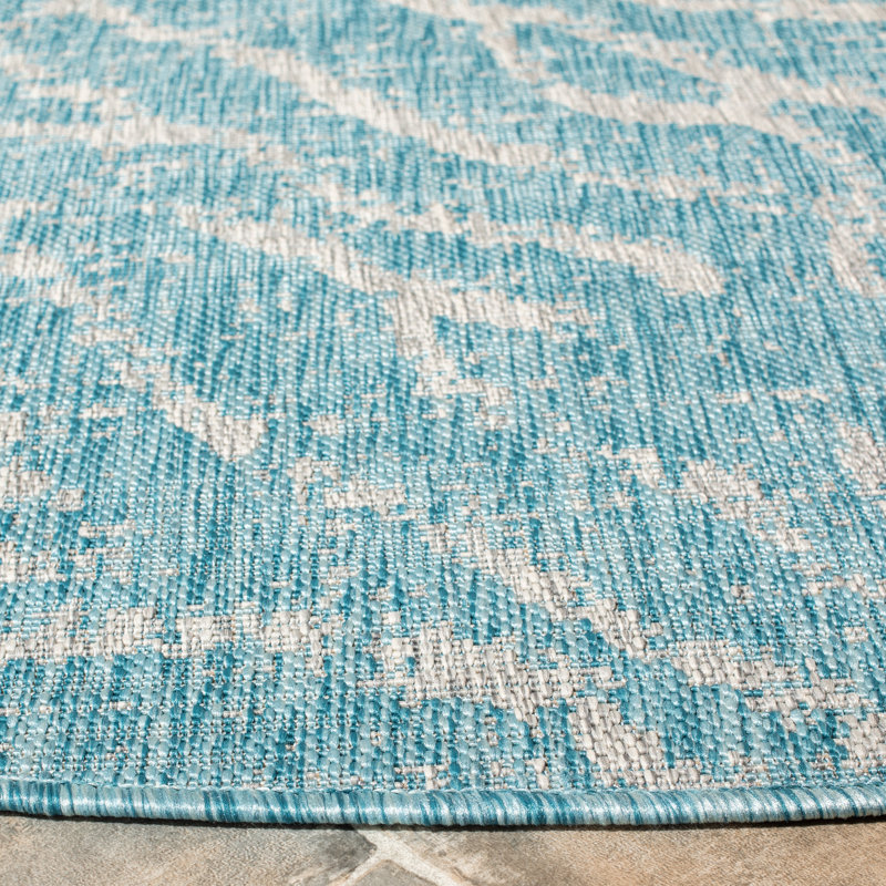 Tapis d'intérieur / extérieur Shaunna, Rond 6 pi 7 po