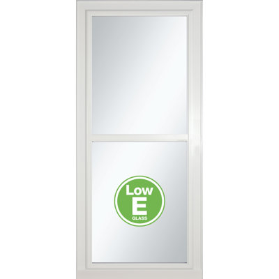 80 Series Split Fullview Low-E Glass Storm Door with Retractable Screen (handle sold separately)