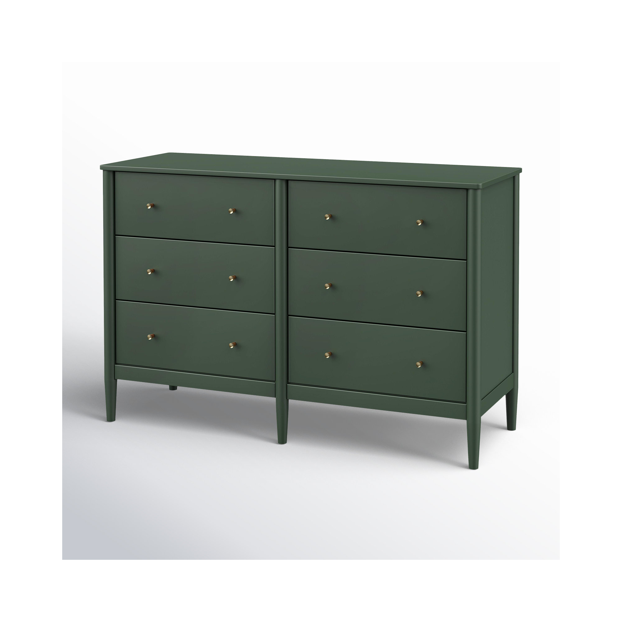Frem 6-Drawer Dresser, Green