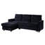 Canapé-lit modulaire réversible en velours 81,5 po Fecteau