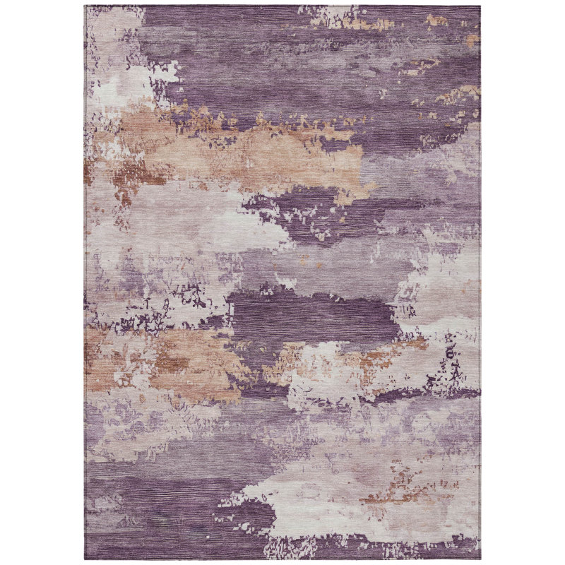 Machine Washable Indoor/Outdoor Kesler ACN2372 Abstract Rug, Rectangle 9' x 12'