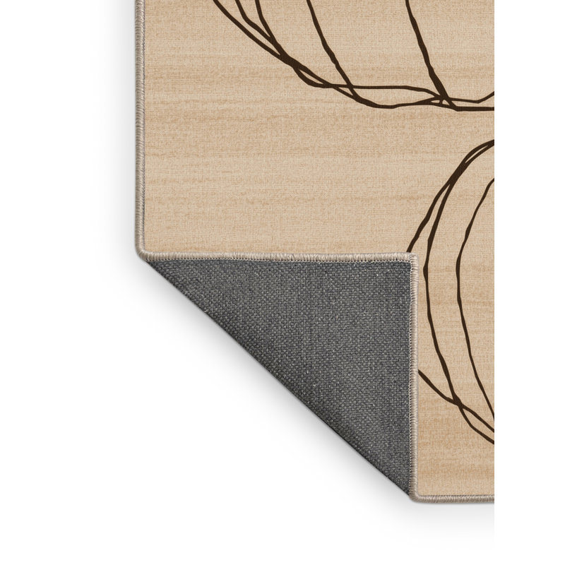 Tapis abstrait moelleux et moelleux à motif abstrait moderne et contemporain Festa Thanksgiving, 2 x 5
