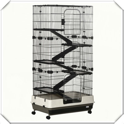 Portable 6-Tier Small Animal Cage with Wheels