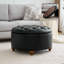 Repose-pieds capitonné rond avec rangement de 30 po de largeur-537063919