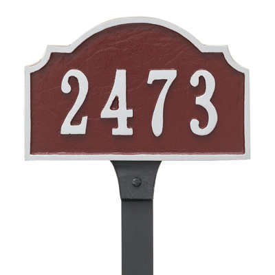 Enseigne d’adresse pour pelouse sur 1 ligne vanderbilt
