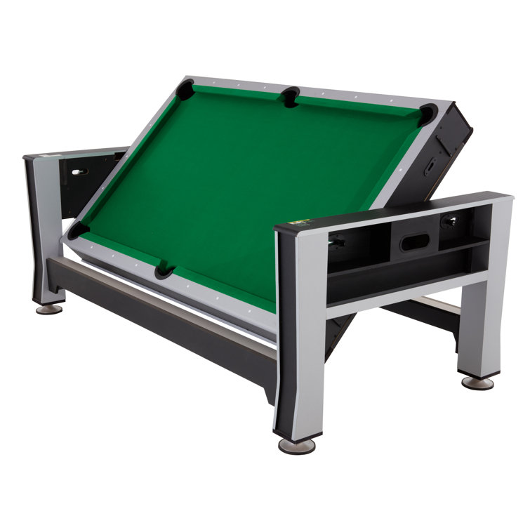 Sunnydaze Indoor Rustic Style 2 Player 5-in-1 Multi-Game Table with  Billiards, Air Hockey, Foosball, Ping Pong, and Basketball - 45 -  Weathered Gray