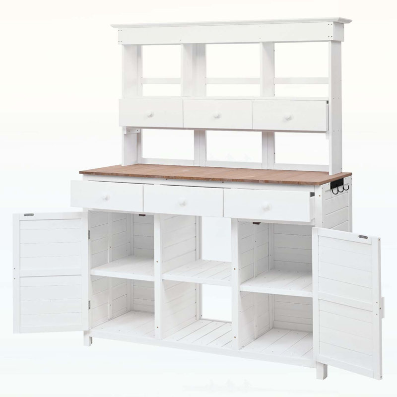 Versatile Garden Workbench with Superior Functionality and Attractive Design, White