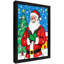 «Black Christmas Bold Christmas Santa Claus Rifle Wall Art», impression de cadre festif décalé-121053102