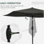 Parasol de marché pour l'extérieur avec manivelle et inclinaison à bouton-poussoir Outsunny-1813503156