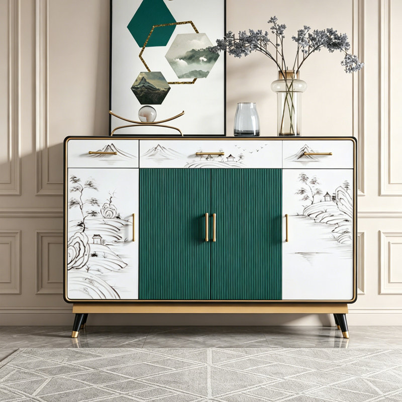 Buffet en pierre frittée de grande capacité, H 41,73 po x l 59,06 po x P 15,75 po, Green
