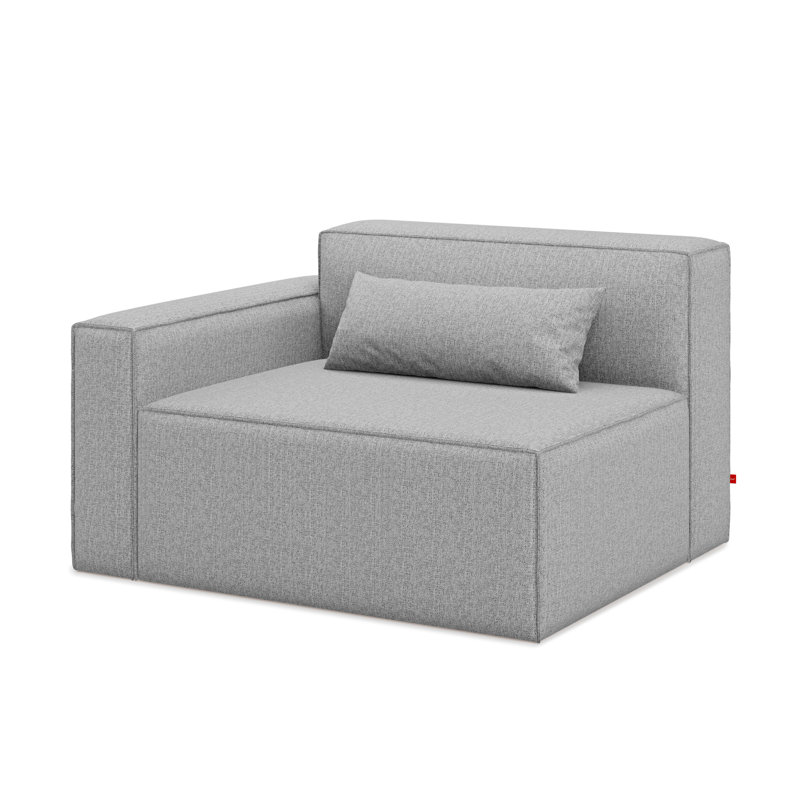 Mix Modular Left Arm Chair, Parliament Stone