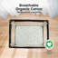 Ensemble de 2 mini-draps pour lit de bébé - Draps et matelas de jeu pour matelas, coton biologique, literie de parc douce et respirante, housse de lit pour tout-petit neutre