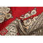 Tapis rouge / brun en laine noué à la main de conception unique 2 pi 11 po x 5 pi Moneka New Age