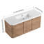 Meuble-lavabo mural avec lavabo en résine blanche-661509091