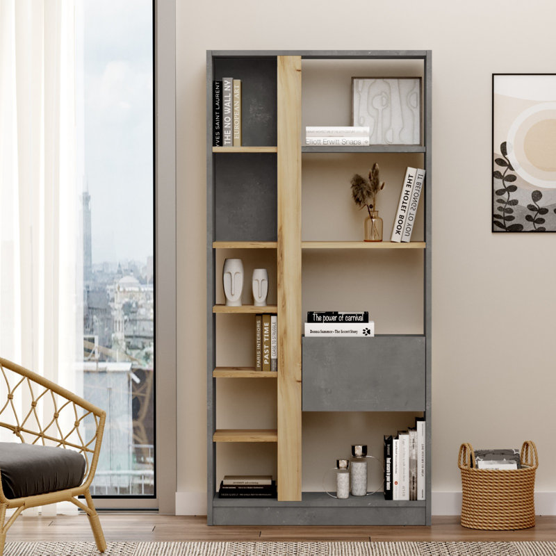 Carter-James Storage Bookcase, Silver