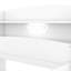 Lit plateforme simple blanc avec rangement à DEL, tête de lit et garde-corps intégrés pour une stabilité accrue-467497538-467497539