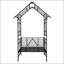 Versatile Metal Garden Arch with Bench and Flower Stand