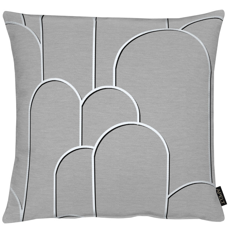 Geometric Square Cushion Cover Cushion, 49 x 49cm, Grey/Brown/Blue