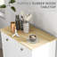 Buffet d'armoire blanc vieilli - comptoir en bois massif, 2 tiroirs, portes, tablette réglable, meuble de cuisine polyvalent et tablette