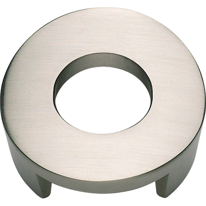 Brushed Nickel Round Modern Cabinet Knob with Mounting Hardware