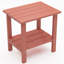Table de bout extérieure à 2 niveaux Adirondack, table de bout de patio en PEHD toutes saisons-1286559266