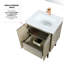 Meuble-lavabo rustique avec robinet simple en or rose et miroir de 18 po de large-1950799194