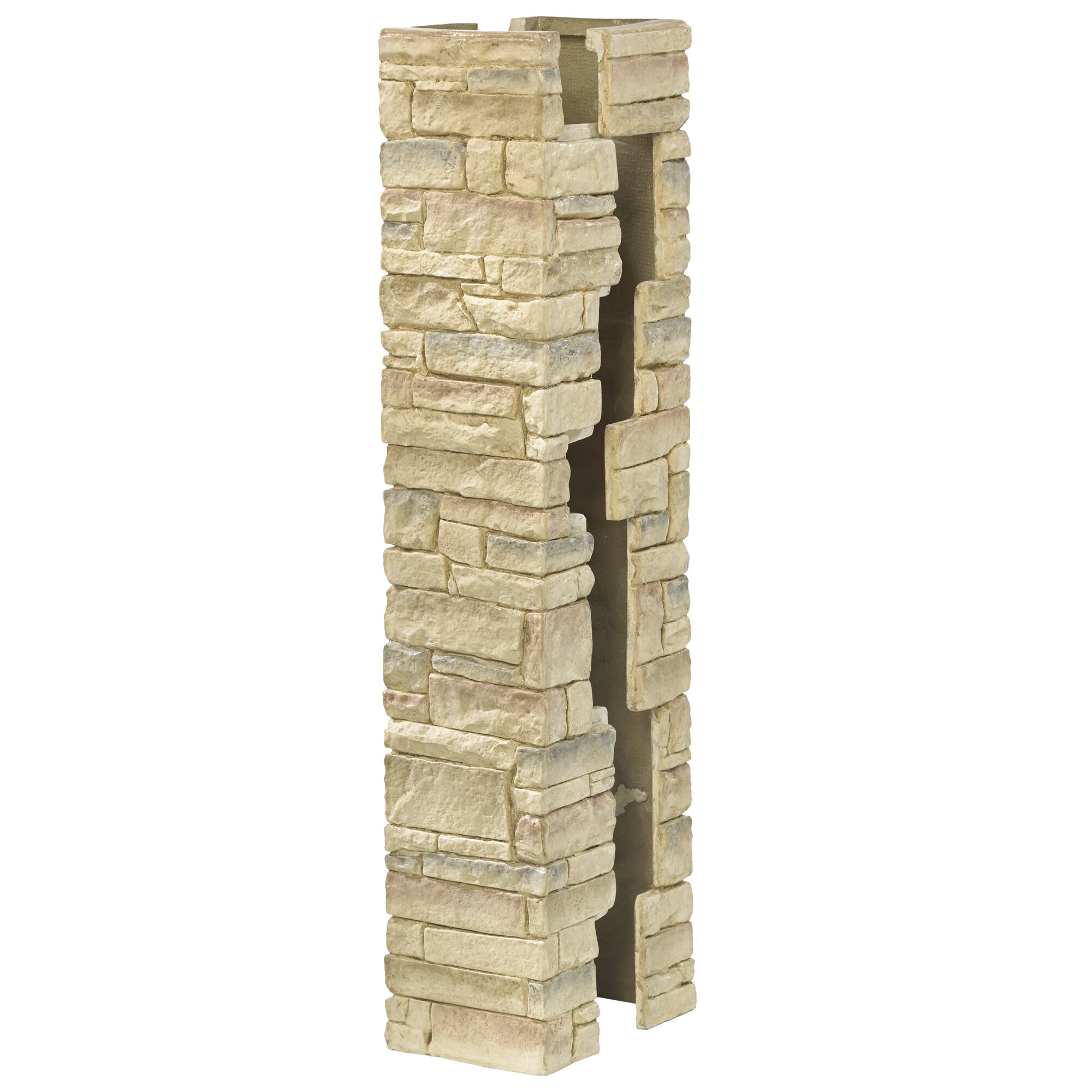 Deckorators 2- Piece 42 in. Stacked Stone Post Cover & Reviews | Wayfair