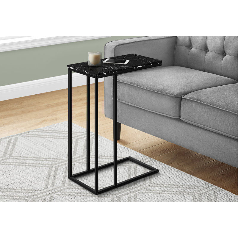 Table de bout, table d'appoint, table en forme de C, table d'appoint pour le salon, table de bout intérieure pour l'espace de vie