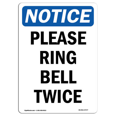 Please Ring Bell Twice Sign