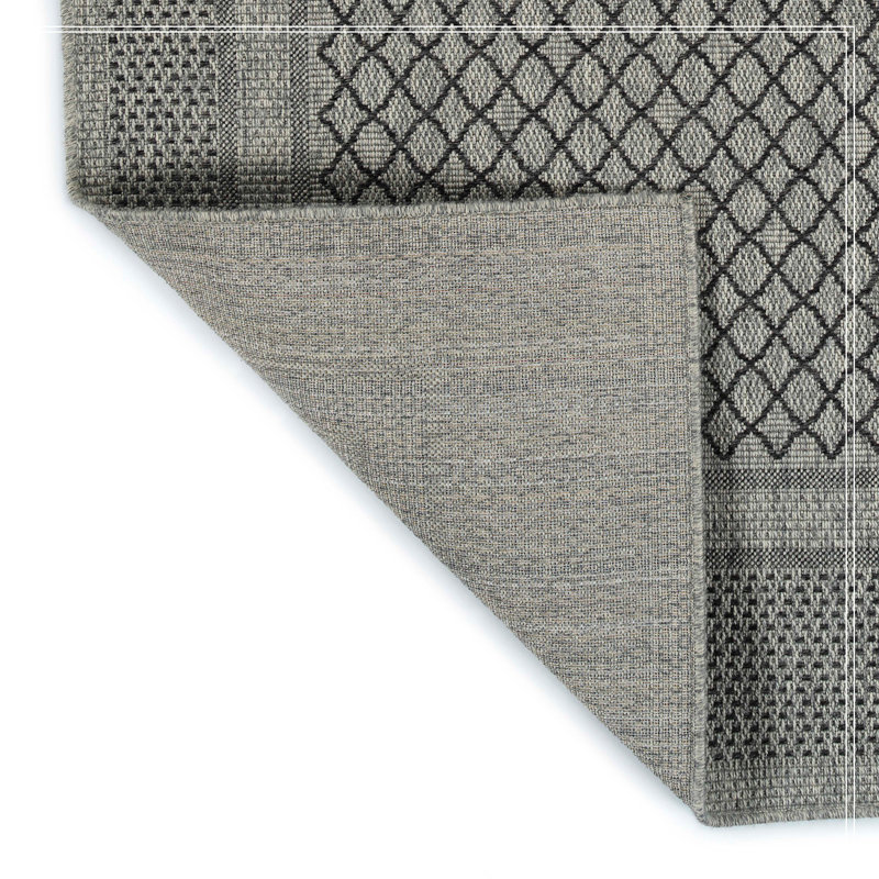 Tapis texturé moderne, transitionnel, géométrique, style Sud-Ouest, Rectangulaire 2 pi x 3 pi