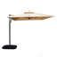Parasol de terrasse rectangulaire déporté de 2,74 m x 3,35 m avec mât central (beige, base non incluse)