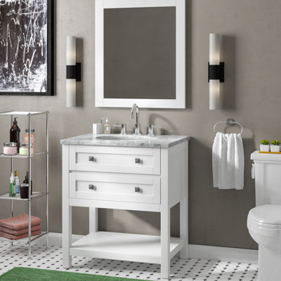 Ensemble de meuble-lavabo pour salle de bain à évier simple 30 po avec miroir Immingham