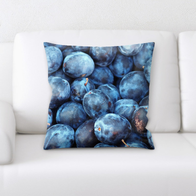Coussin décoratif prune