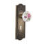 Meadows Plate with Decorative Keyhole and White Rose Porcelain Door Knob-950013284-955189031