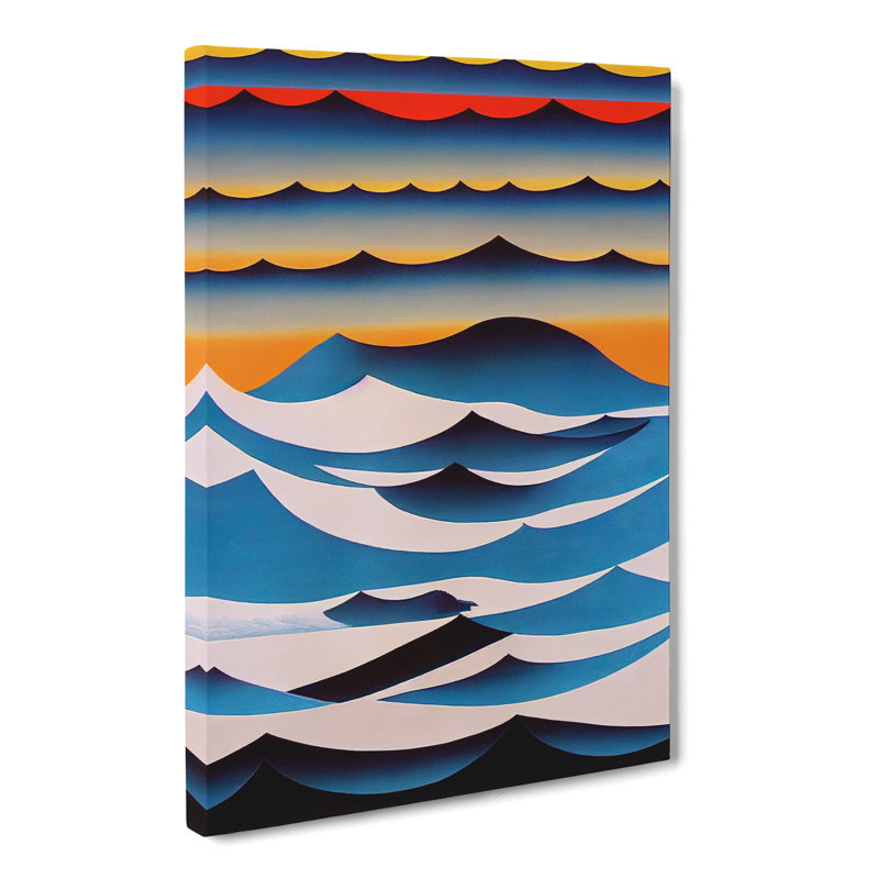 Ocean Abstract Painting Vol.1 - Wrapped Canvas, 50cm H x 35cm W x 3cm D