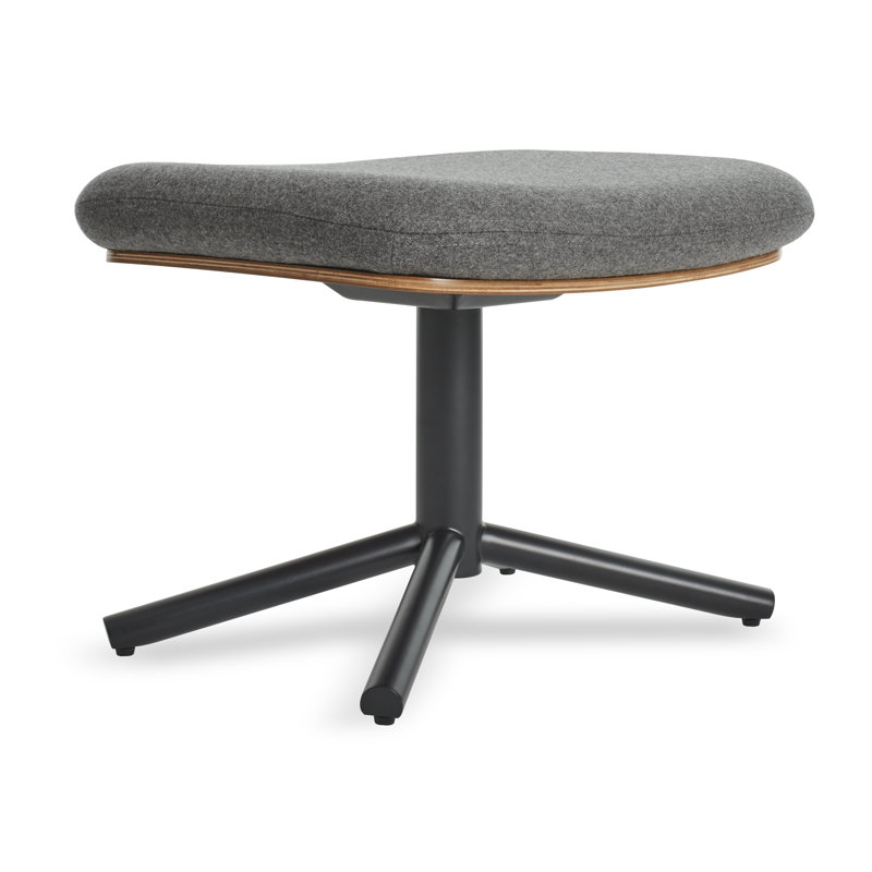 Lock Ottoman, Gabro Gray Wool Blend