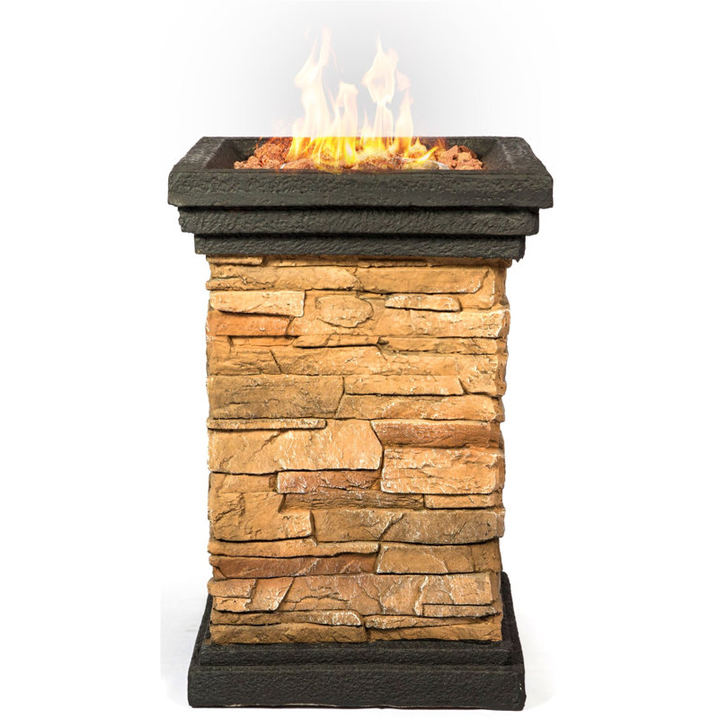 50cm Square Stone Fire Pit Stand