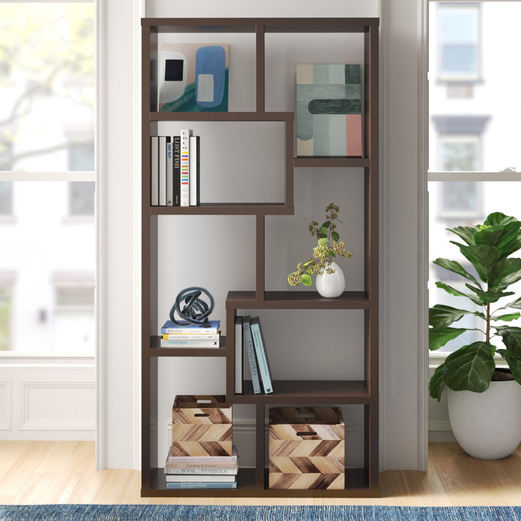 Tello 8-shelf Geometric Bookcase