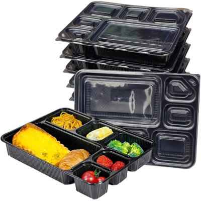 6 Compartment Takeaway Meal Prep Containers Pack Of 20
