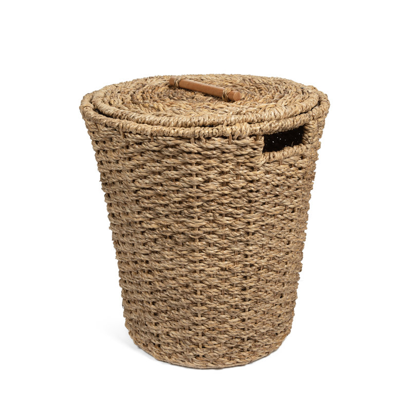 Andranique Hand Woven Wicker Laundry Hamper with Handles