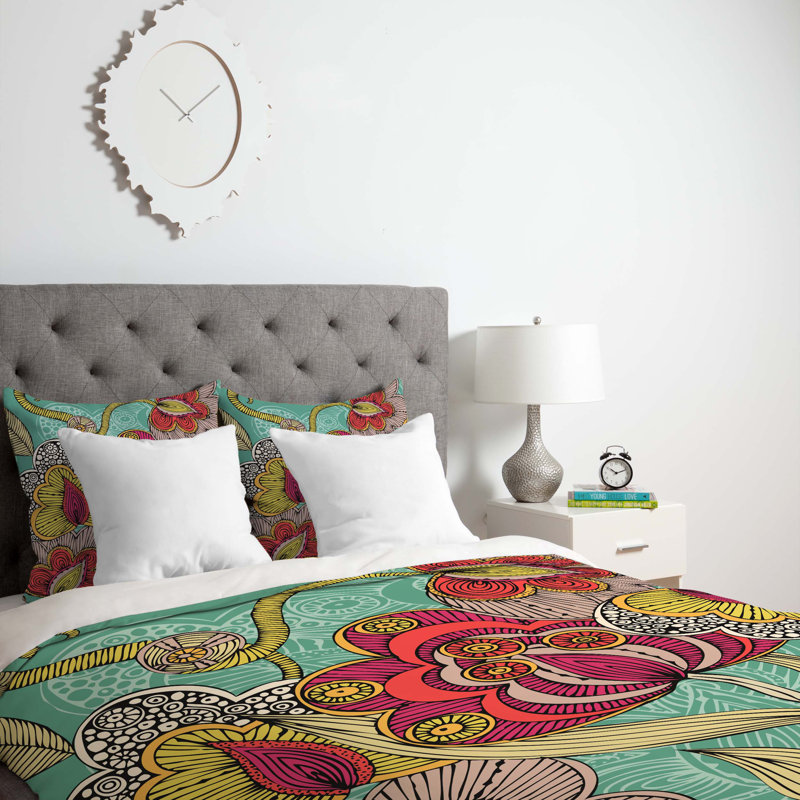 Valentina Ramos Polyester Floral Duvet Cover, Twin, Lightweight
