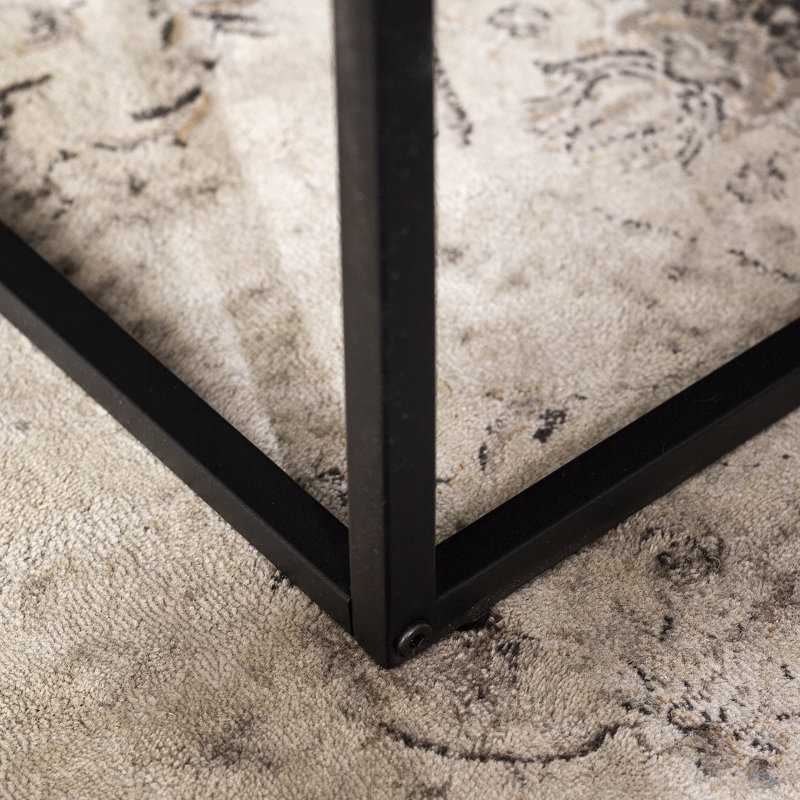 Ugarte Frame Coffee Table with Storage, Rustic Oak/Stone Grey