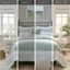 Courtepointe Seersucker 4 pièces double / grand, décor floral, rembourrage, lavable avec coussin décoratif, courtepointe pour lit double / grand, conception, lavable à la machine, comprend