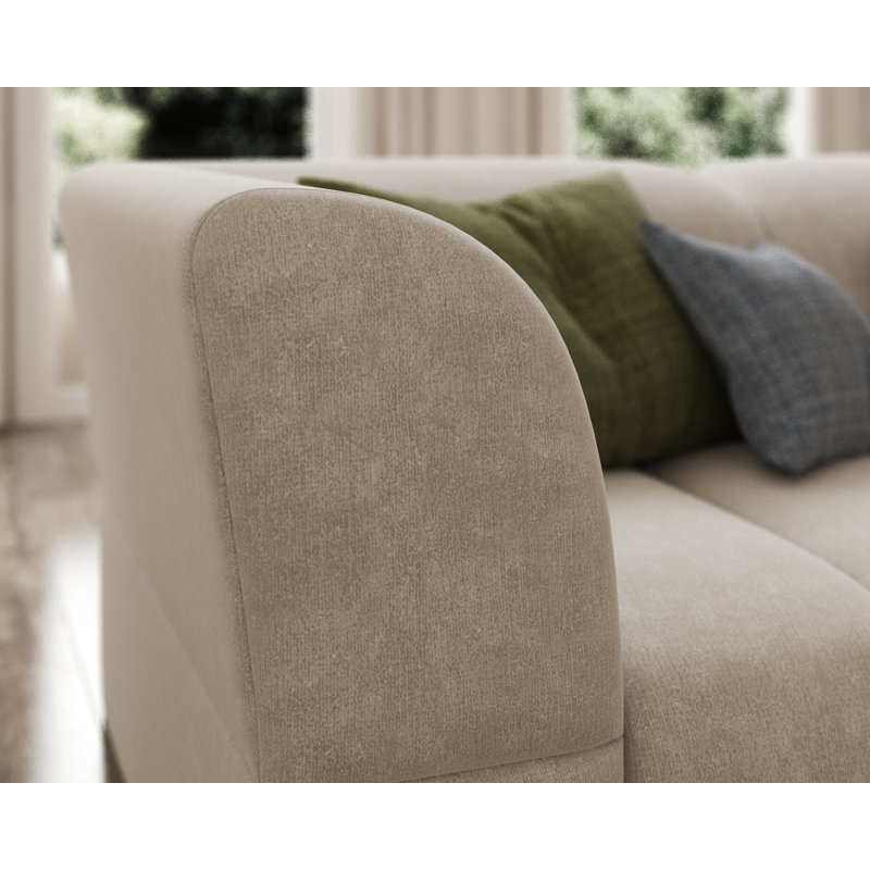 Lena 3 Seater Fabric Sofa, Cream