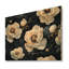 Pivoines minuit noir et beige II - décoration murale en bois de pivoines - sur bois de pin naturel-1185231121