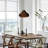 100-watt 1-light Matte Black Modern Nordic Style Pendant Light With Natural Brown Origami Paper Shade