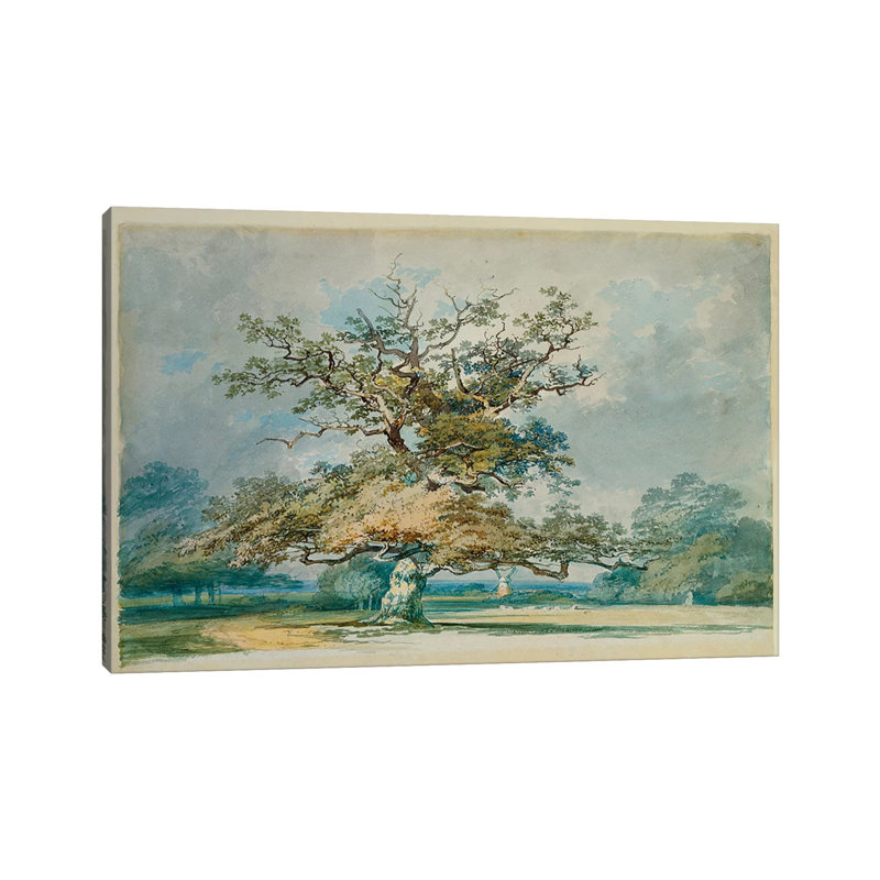 Un paysage avec un vieux chêne - Giclée sur toile tendue avec châssis, H 40 po x l 60 po