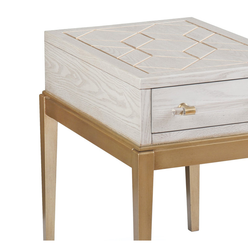 Whitmore End Table, White, 23" H x 17" W x 25" D